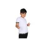 TOONTOY Erkek Çocuk Kenar Şeritli Tişört 8 Yaş, 8 Yaş, 12707-1, Beyaz, Erkek Çocuk