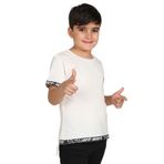 Toontoy Erkek Çocuk Kenar Şeritli Tişört Ekru 5 YAŞ