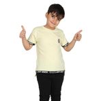 Toontoy Erkek Çocuk Kenar Şeritli Tişört Sarı 7 YAŞ