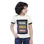 Toontoy Erkek Çocuk Kolları Garni Detaylı Yazı Baskılı Tişört Sarı 3 YAŞ