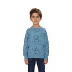 TOONTOY Erkek Çocuk Komple Ayı Baskılı Sweatshirt, 2 YAŞ, 24769, Mavi, erkek-çocuk