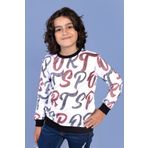 Toontoy Erkek Çocuk Komple Baskılı Sweatshirt Beyaz 5 YAŞ