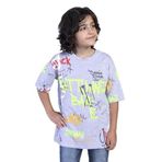 Toontoy Erkek Çocuk Komple Baskılı Tişört Gri Melanj 10 YAŞ