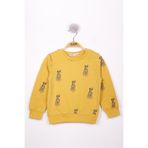 Toontoy Erkek Çocuk Köpek Baskılı Sweatshirt Hardal 5 YAŞ