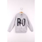 Toontoy Erkek Çocuk La Casa Baskılı Sweatshirt - 6 Yaş - Gri Melanj