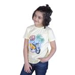 Toontoy Erkek Çocuk Motorsiklet Baskılı Tişört Sarı 4 YAŞ