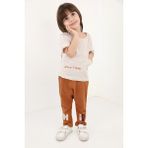Toontoy Erkek Çocuk Nakışlı Eşofman Takım - 2 Yaş - Kiremit