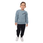 Toontoy Erkek Çocuk Nakışlı Eşofman Takım Açık Mavi 6 YAŞ