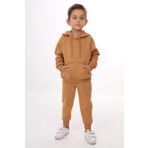 Toontoy Erkek Çocuk Nakışlı Eşofman Takım Kahverengi 2 YAŞ
