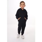 Toontoy Erkek Çocuk Nakışlı Eşofman Takım Siyah 3 YAŞ