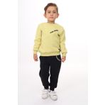 Toontoy Erkek Çocuk Nakışlı Eşofman Takım Yeşil 4 YAŞ