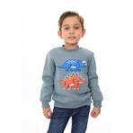 Toontoy Erkek Çocuk Nakışlı Sweatshirt Açık Mavi 5 YAŞ