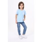 Toontoy Erkek Çocuk Nakışlı Tişört Mavi 2 YAŞ