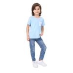 Toontoy Erkek Çocuk Nakışlı Tişört Mavi 4 YAŞ
