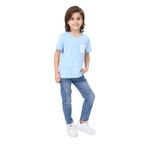 Toontoy Erkek Çocuk Nakışlı Tişört Mavi 6 YAŞ