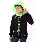 Toontoy Erkek Çocuk Neon Detaylı Sweatshirt Siyah 8-9 YAŞ
