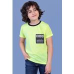 Toontoy Erkek Çocuk Neon Renkli Baskılı Tişört Sarı 12 YAŞ