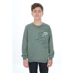 Toontoy Erkek Çocuk New Project Baskılı Sweatshirt Yeşil 12-13 YAŞ