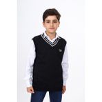 Toontoy Erkek Çocuk Okul Nakışlı Süveter Siyah 10-11 YAŞ