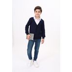Toontoy Erkek Çocuk Okul Sweatshirt Beyaz 6 YAŞ