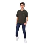 Toontoy Erkek Çocuk Palmiye Ağaç Baskılı Tişört Haki 8-9 YAŞ