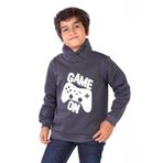 Toontoy Erkek Çocuk Pamuklu Kabartma Baskılı Sweatshirt Füme 8-9 YAŞ