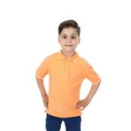 Toontoy Erkek Çocuk Polo Yaka Palmiye Baskılı Tişört Oranj 2 YAŞ