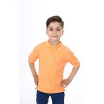 Toontoy Erkek Çocuk Polo Yaka Palmiye Baskılı Tişört Oranj 3 YAŞ
