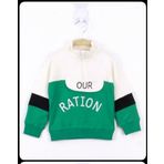 Toontoy Erkek Çocuk Ration Baskılı Sweatshirt Yeşil 3 YAŞ