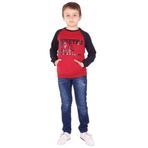 Toontoy Erkek Çocuk Reglan Kol Detaylı Cepli Sweatshirt Bordo 10 YAŞ