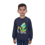 TOONTOY Erkek Çocuk Relax Fit Bisiklet Yaka Omuzu Çıtçıtlı Baskılı Sweatshirt, 2 YAŞ, 24846, Füme, erkek-çocuk