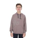 TOONTOY Erkek Çocuk Relax Fit Kapüşonlu Cepli Hafif Düşük Omuz Baskılı Sweatshirt, 13-14 Yaş, 24454, Acı Kahve, erkek-çocuk