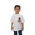 Toontoy Erkek Çocuk Rules Şapkalı Ayı Baskılı Tişört Ekru 3 YAŞ