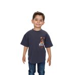 Toontoy Erkek Çocuk Rules Şapkalı Ayı Baskılı Tişört Füme 4 YAŞ