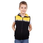 Toontoy Erkek Çocuk Şeritli Kapüşonlu Yelek Siyah 6 YAŞ
