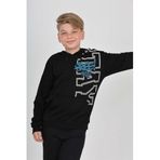 TOONTOY Erkek Çocuk Stay Baskılı Sweatshirt, 8 Yaş, 24764, Siyah, erkek-çocuk