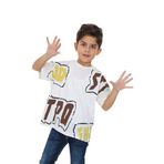 Toontoy Erkek Çocuk Stpo Baskılı Tişört Ekru 6 YAŞ