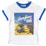Toontoy Erkek Çocuk Surf Baskı Tişört Beyaz 3 YAŞ
