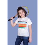 Toontoy Erkek Çocuk Surfvibes Baskılı Tişört - 6 Yaş - Ekru