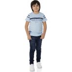 Toontoy Erkek Çocuk T-Shirt Ön Ve Kol Baskı - 8 Yaş - Mavi