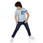 Toontoy Erkek Çocuk T-Shirt Strong Baskılı Mavi 14 YAŞ