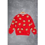 Toontoy Erkek Çocuk Tıger Baskılı Sweatshirt - 3 Yaş - Kırmızı