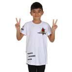 Toontoy Erkek Çocuk Tiger Nakışlı Tişört Beyaz 6 YAŞ