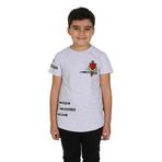 Toontoy Erkek Çocuk Tiger Nakışlı Tişört Gri Melanj 6 YAŞ