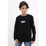 Toontoy Erkek Çocuk Tişört - 8 - 9 Yaş - Siyah