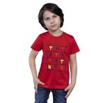 Toontoy Erkek Çocuk Tnty Kare Baskılı Tişört Kırmızı 4 YAŞ