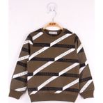 Toontoy Erkek Çocuk Toontoy Şeritli Sweatshirt - 5 Yaş - Haki