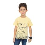 Toontoy Erkek Çocuk Trex Baskılı Tişört Sarı 3 YAŞ