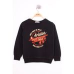 Toontoy Erkek Çocuk Uçak Baskılı Sweatshirt Siyah 5 YAŞ