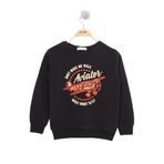 Toontoy Erkek Çocuk Uçak Baskılı Sweatshirt Siyah 8 YAŞ